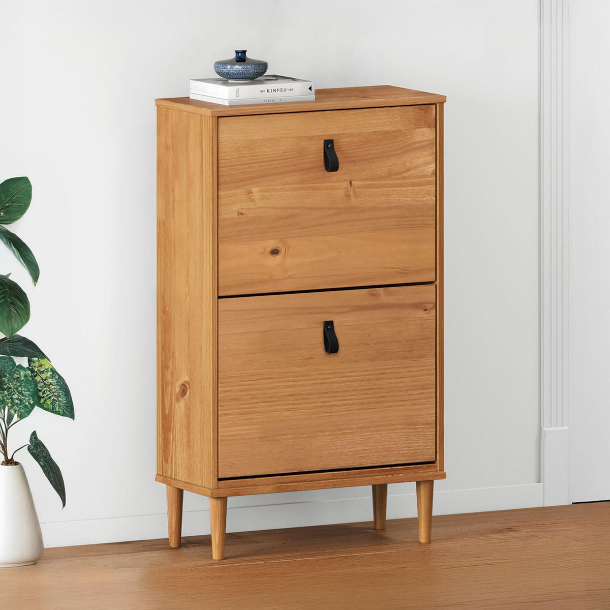 SCHUHKIPPER MIKKA Eiche - Eichefarben, Holz (59/96/25cm) - IDIMEX