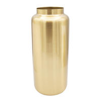 VASE Uzun in Gold Ø10/H25 cm - Goldfarben, Metall (25cm) - LaLe Living