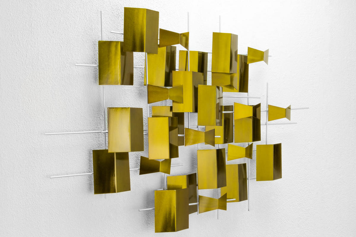WANDDEKO Gold 95/67 cm - Goldfarben, Metall (5.01/67/9cm) - KUNSTLOFT