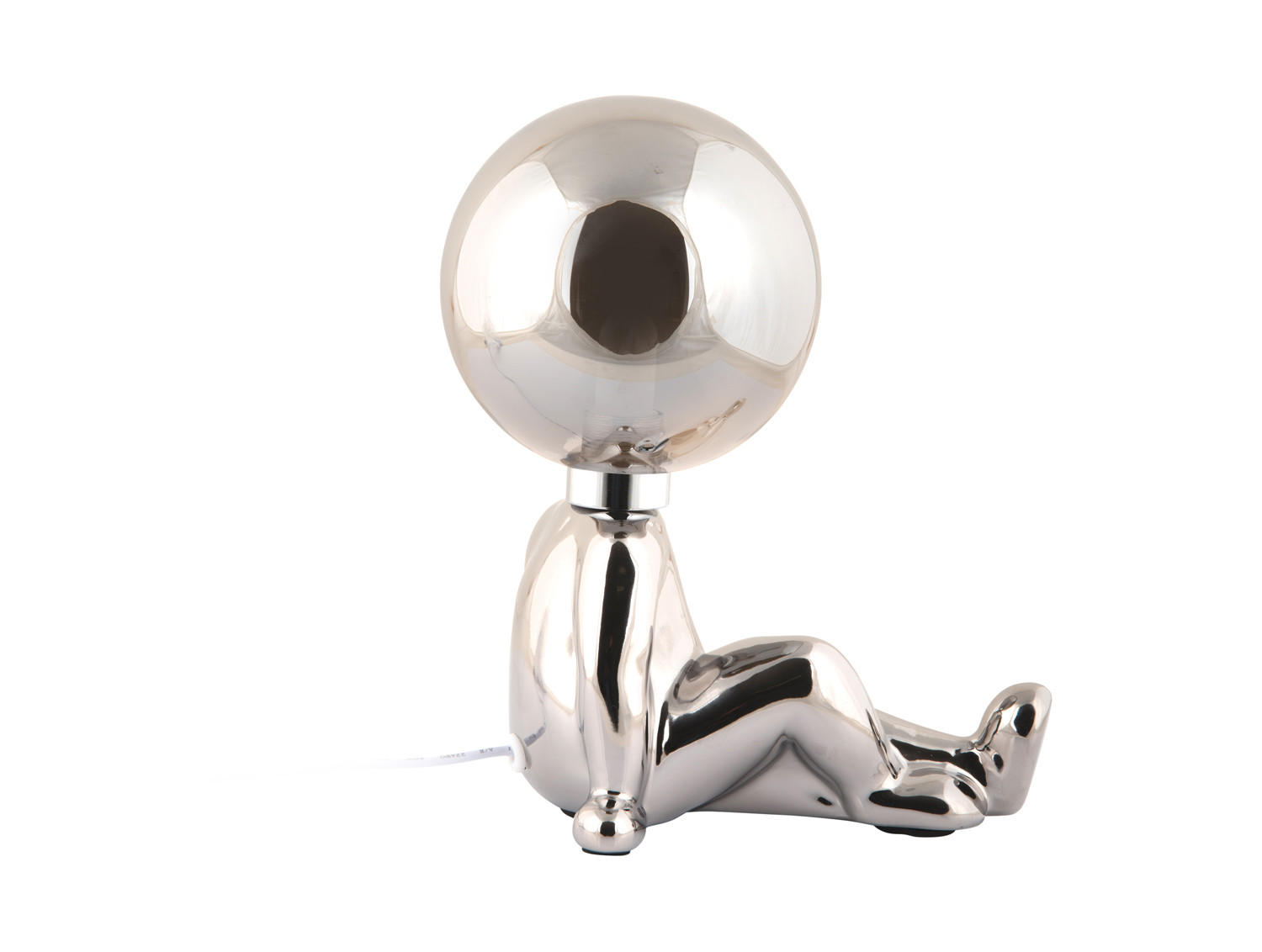 TISCHLAMPE Ross 16.5/12/22.5 cm - Silberfarben, Keramik (16.5/12/22.5cm) - Leitmotiv