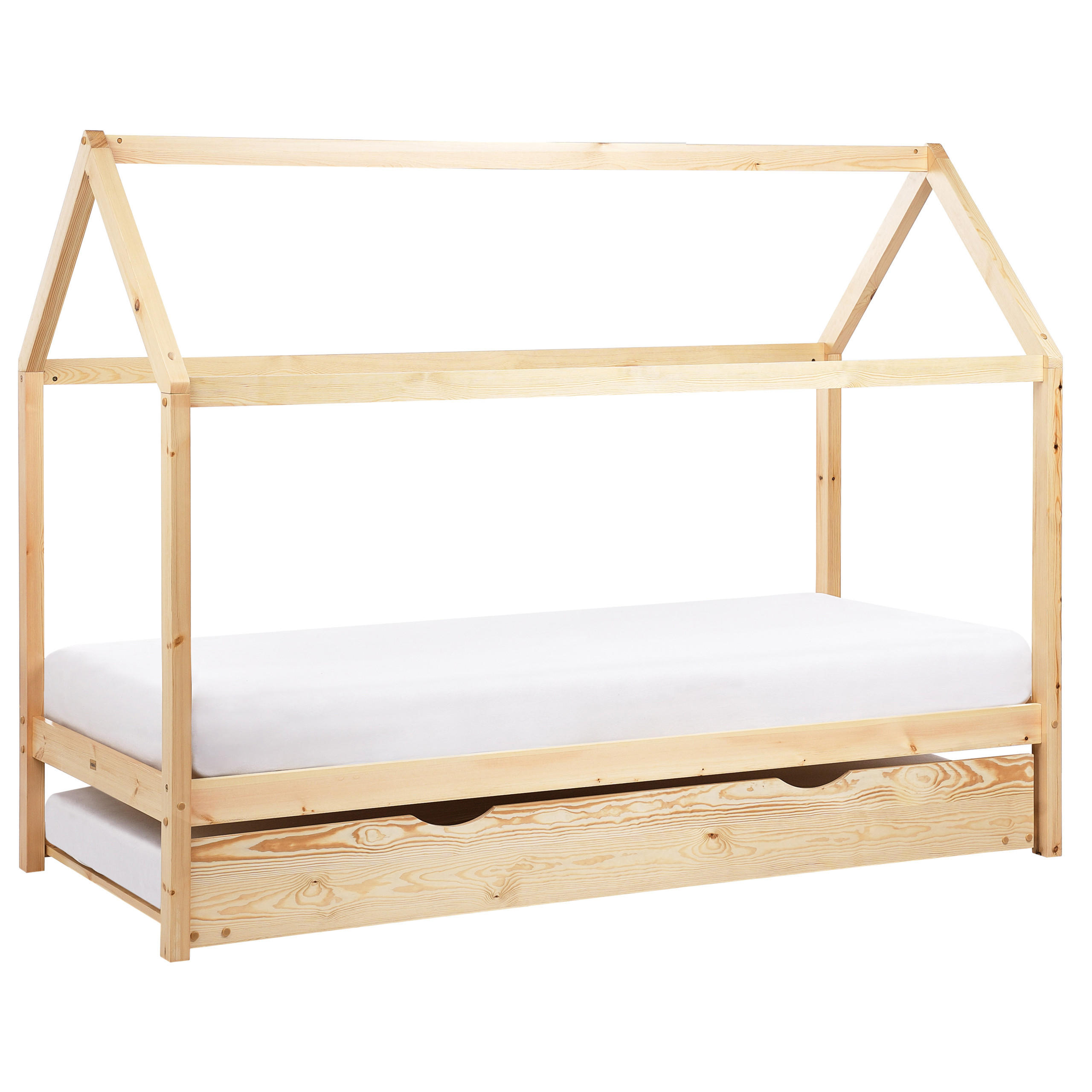 KINDERBETT 90x200 cm Heller Holzfarbton Crillon - Hellbraun, Holz (90/200cm) - Beliani