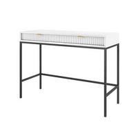 KONSOLENTISCH Weiß NEW Schwarz - Weiß, Holzwerkstoff (50/50/77cm) - Sepro Meble