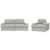 SOFA-SET 4-sitzer hellgrau Alla - Grau, Textil (112/112/208cm) - Beliani