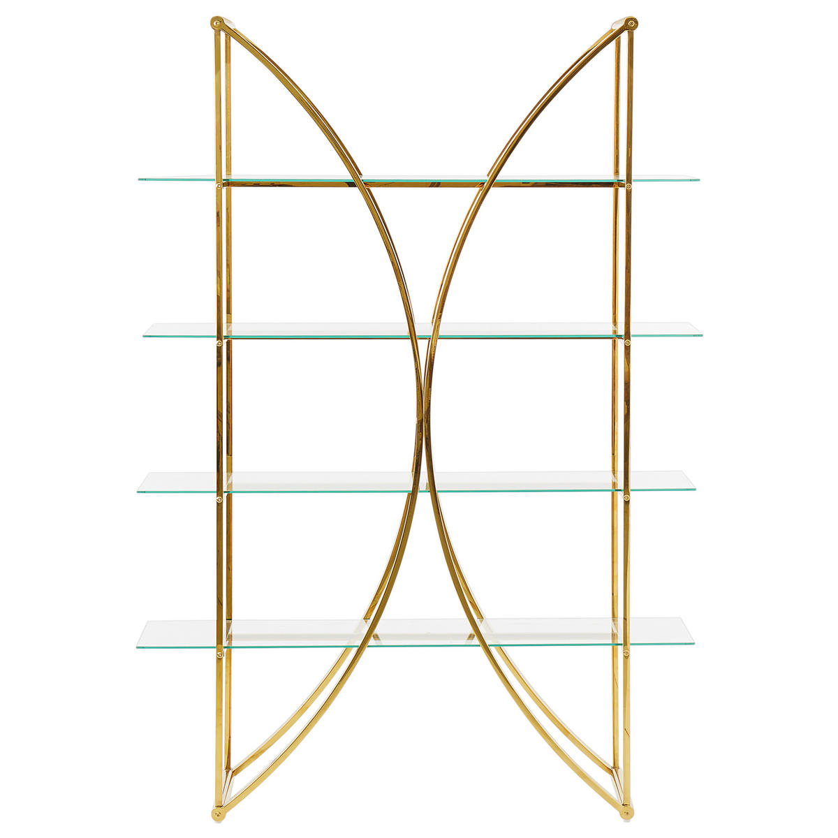 REGAL mit 4 Ebenen 175 cm Gold Hollow - Goldfarben, Metall (120/175/34cm) - Beliani