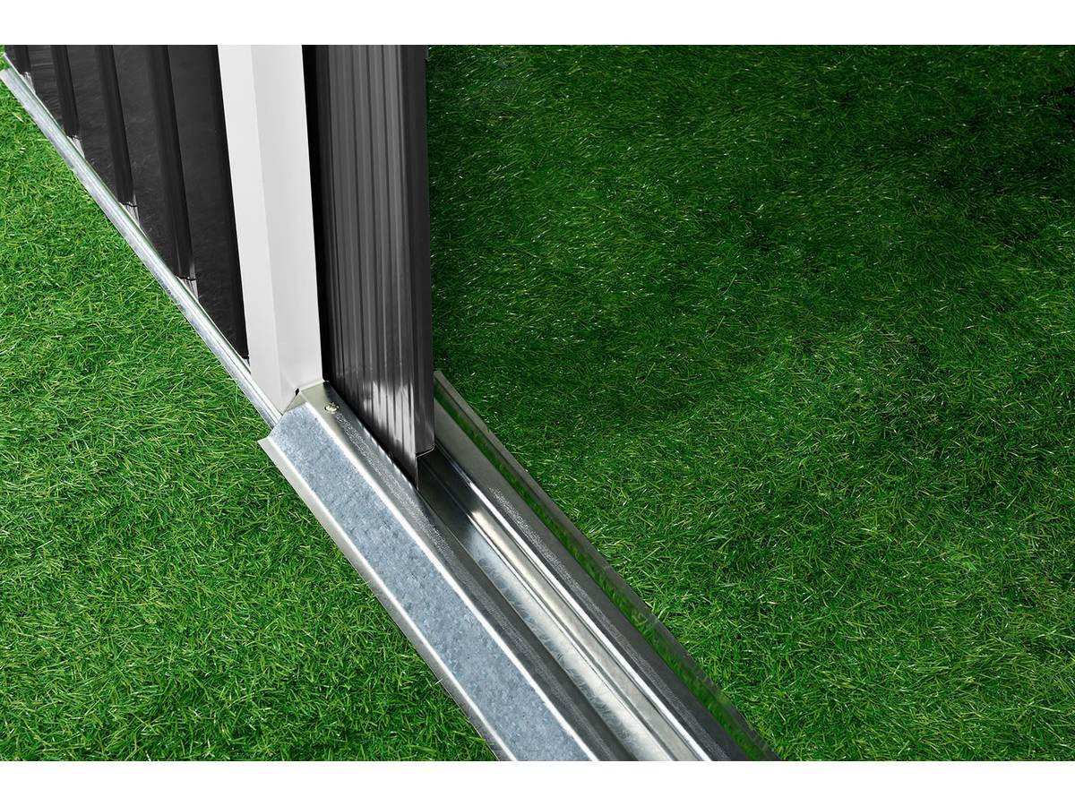 Habitat Garten Metall-Gartenhaus Grau 213x195x127 cm