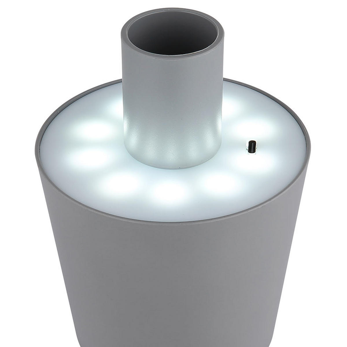 LED TISCHLEUCHTE YARA Grau - Grau, Kunststoff (10.5/10.5/14cm) - Globo Lighting