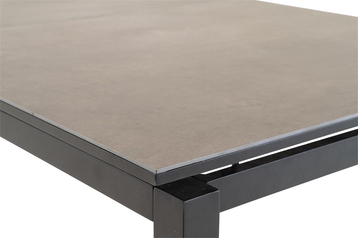 GARTENTISCH Lagos - Grau - 180/240/100/74 cm - Grau, Metall (180/100/74cm) - Lesli Living