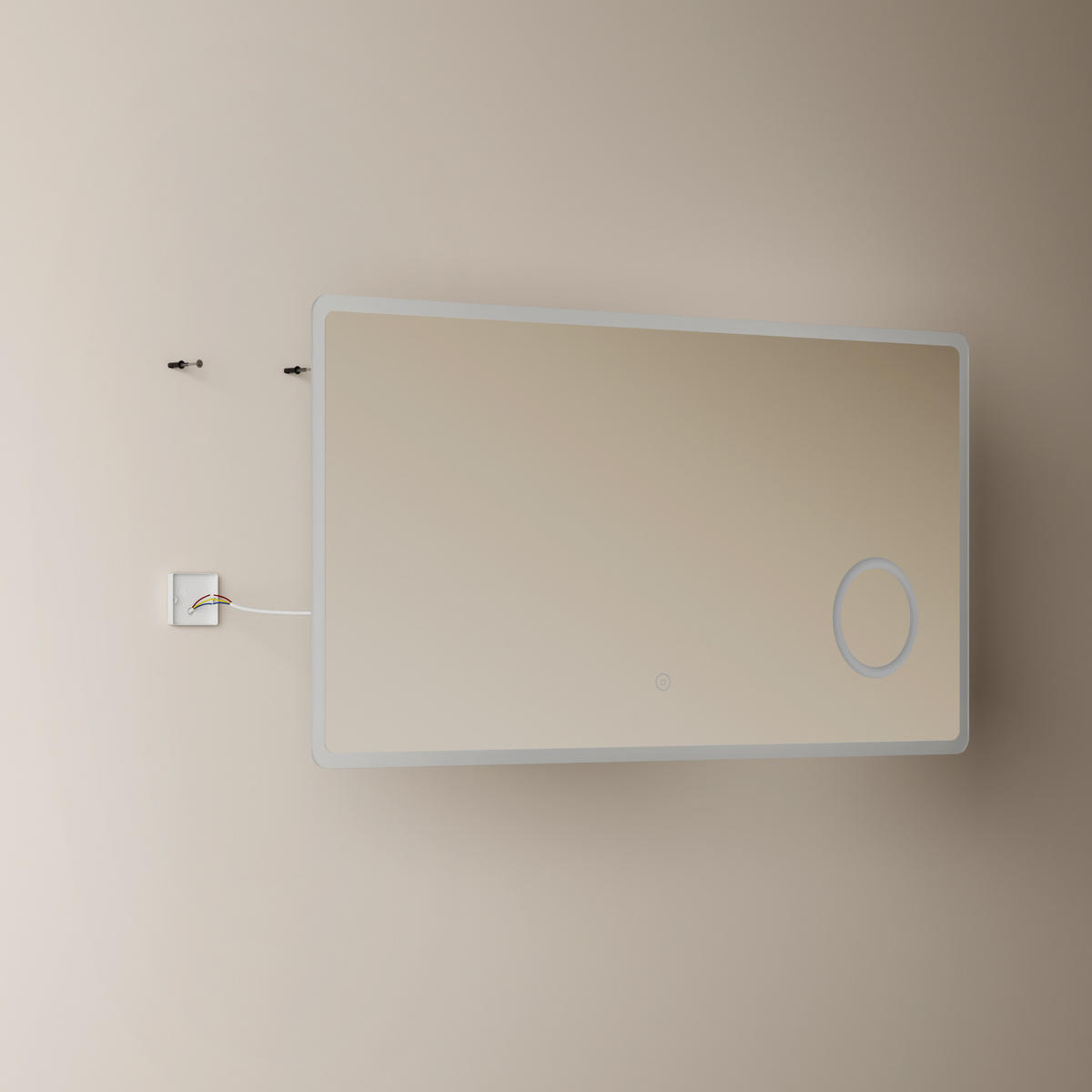 OGLINDA de baie cu LED-uri 120/60 cm - transparent, sticlă (120/60/3.5cm) - EMKE