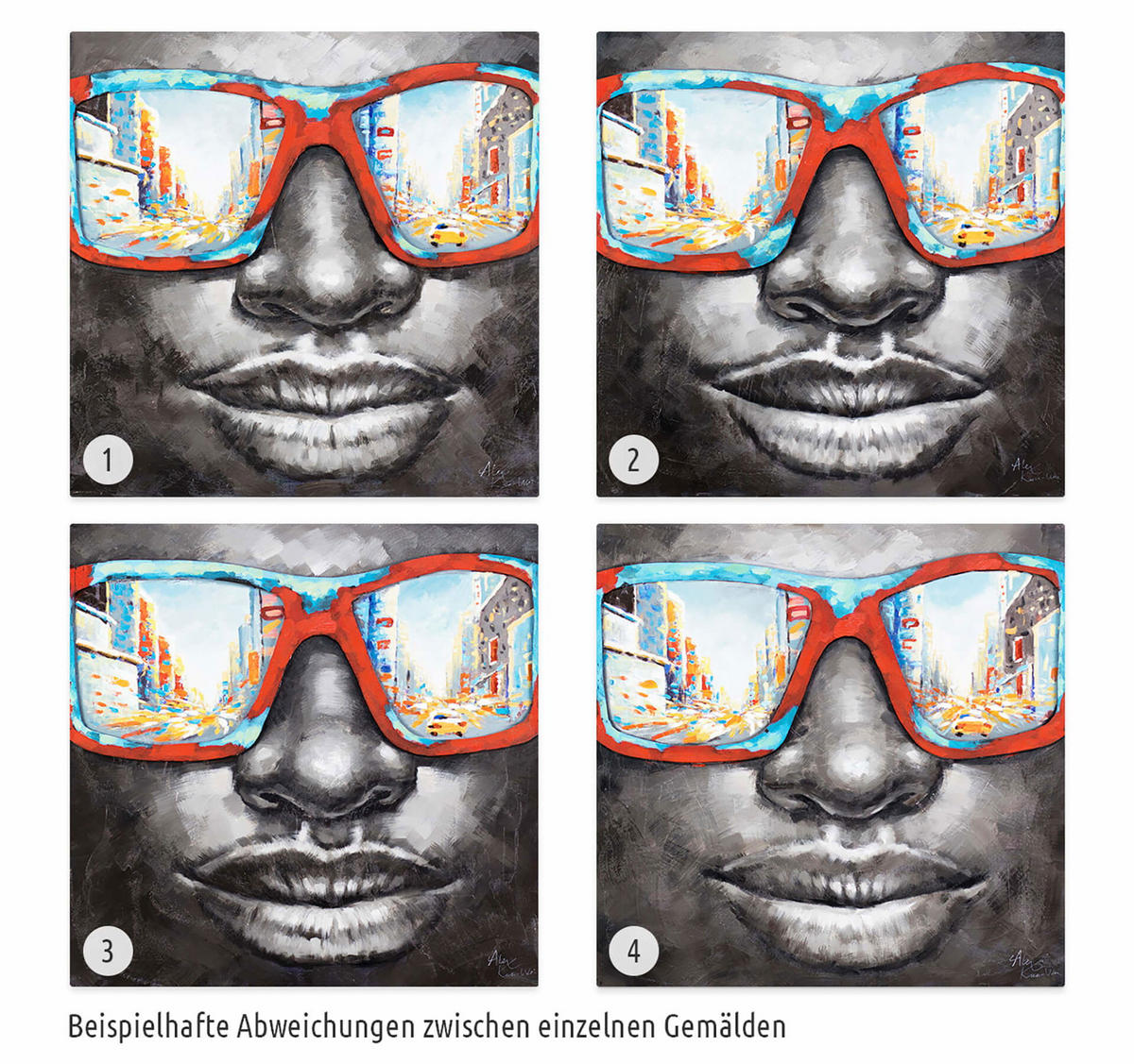 ACRYLBILD HANDGEMALT 80/80 cm - Grau, Holz/Textil (80/80cm) - KUNSTLOFT