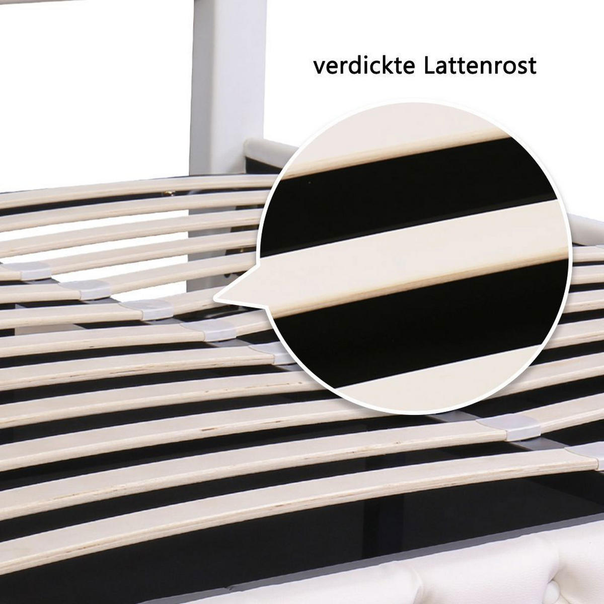 KLÄDD SÄNG 140/200 cm i grå sammet med ribbotten - Grå, Trä/Textil (140/200cm) - KOMHTOM