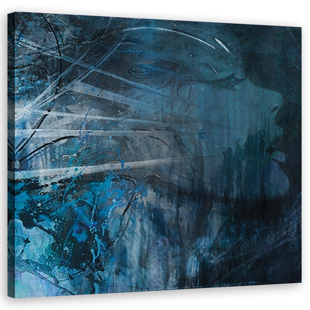 LEINWANDBILD, Menschen - blau 40x40cm - Blau, Textil (40/40cm) - Feeby