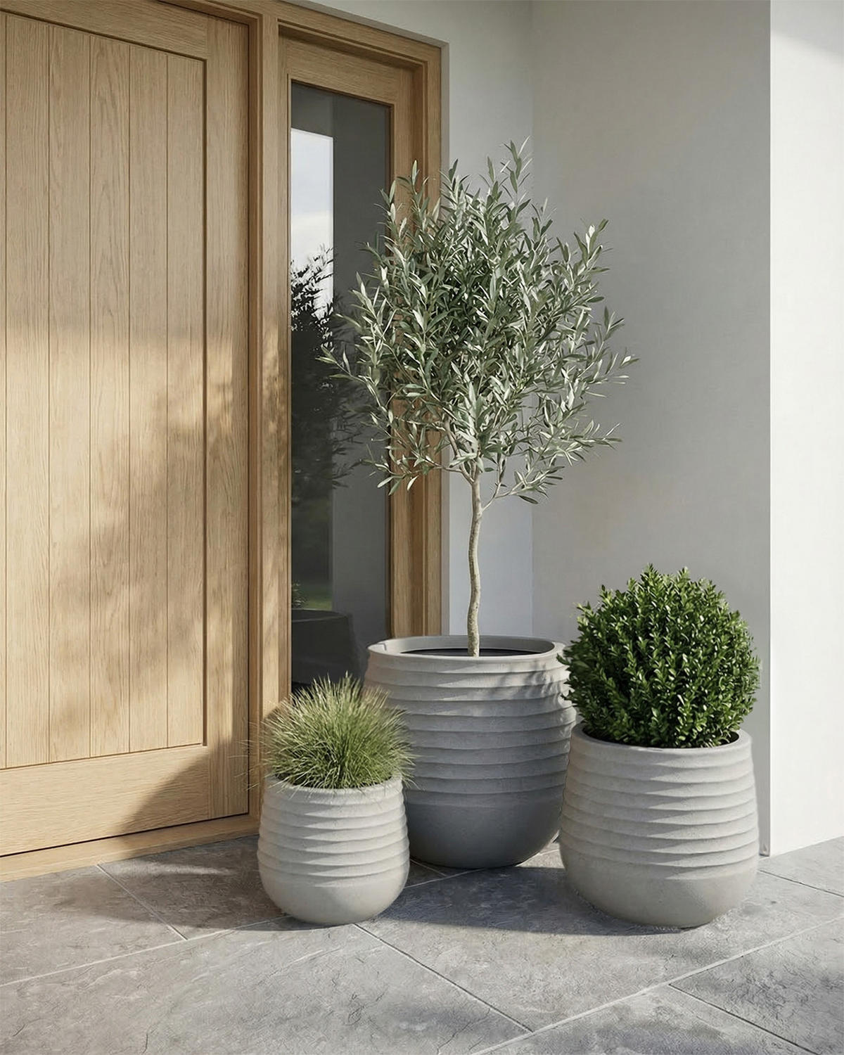 BLUMENTOPF Grau TERRA L 54x54x49 cm - Grau, Kunststoff (49cm) - Mazovia