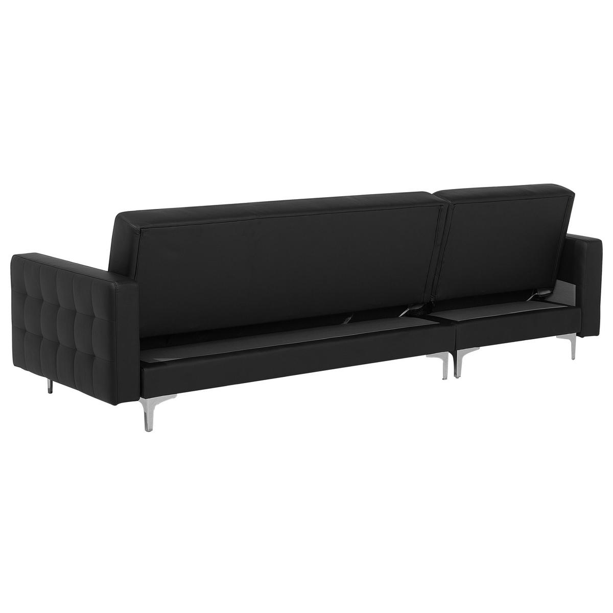 ECKSOFA Kunstleder Schwarz linksseitig Aberdeen - Schwarz, Textil (267/168cm) - Beliani