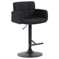 BARHOCKER Stoff schwarz - Schwarz, Textil/Metall (60/93/56cm) - CLP