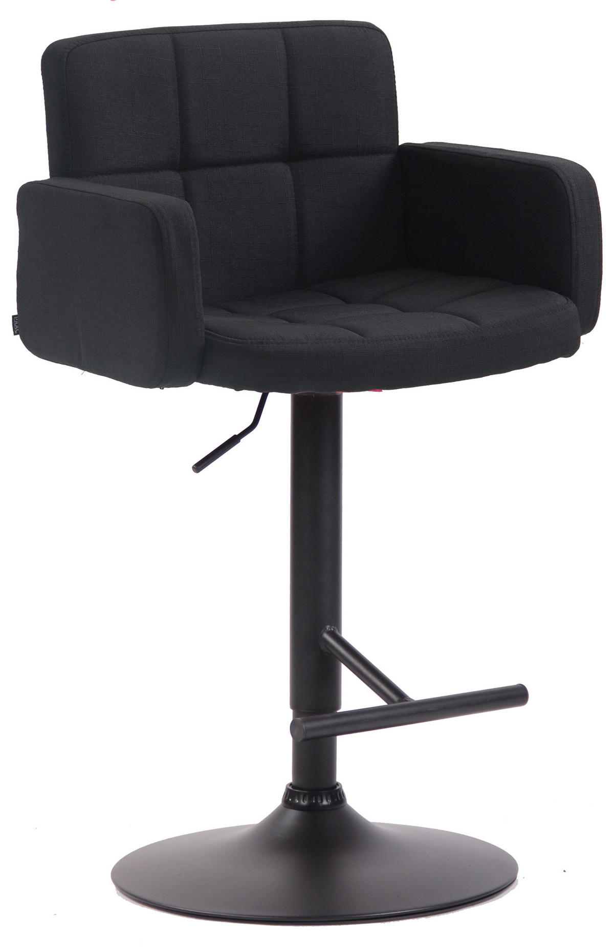 BARHOCKER Stoff schwarz - Schwarz, Textil/Metall (60/93/56cm) - CLP