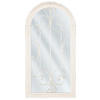 WANDSPIEGEL weiß Fensteroptik 49/97 cm Campel - Weiß, Metall (50/98/5cm) - Beliani