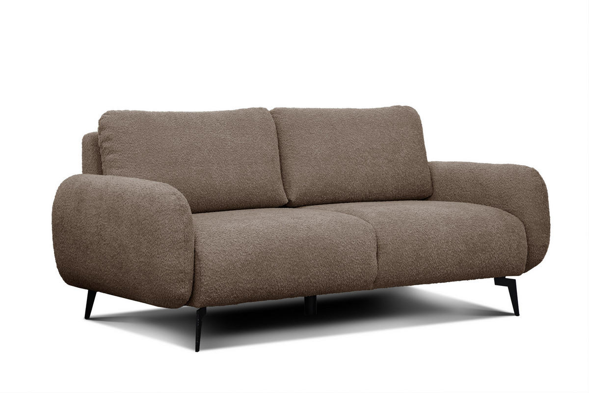 SOFA FEBE 3-Sitzer, beige - Beige/Schwarz, Holz/Textil (190/82/96cm) - Courtois Laville
