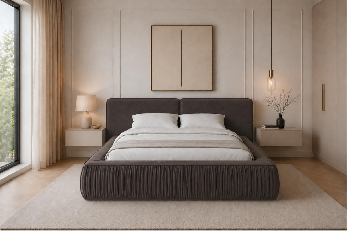 POLSTERBETT 08 140 x 200 cm – Riviera – Bett mit Gasdruckfedern und Stauraum - Bronzefarben, Holz (140/200cm) - ROYAL24_MARKT