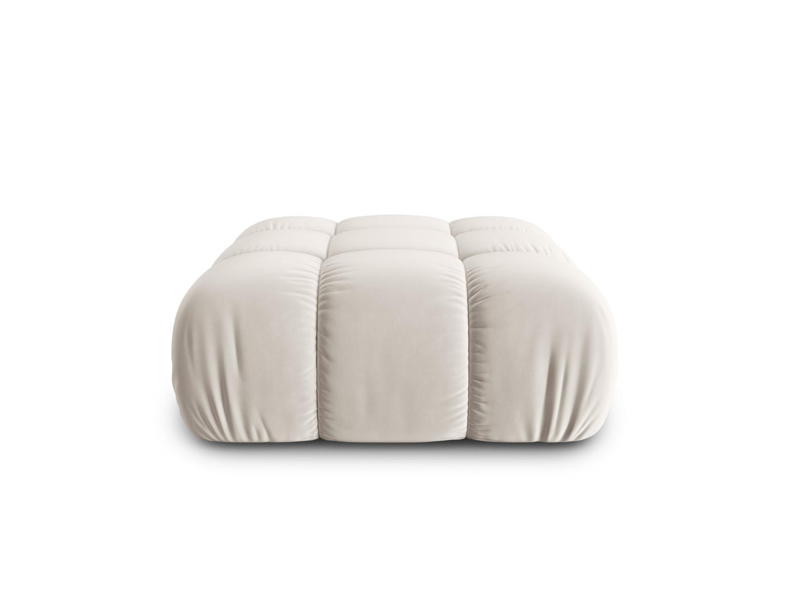 POUF Bellis aus Samt leichtes beige - Creme, Textil (94/39/94cm) - Micadoni
