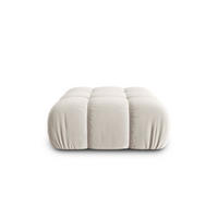 POUF Bellis aus Samt leichtes beige - Creme, Textil (94/39/94cm) - Micadoni