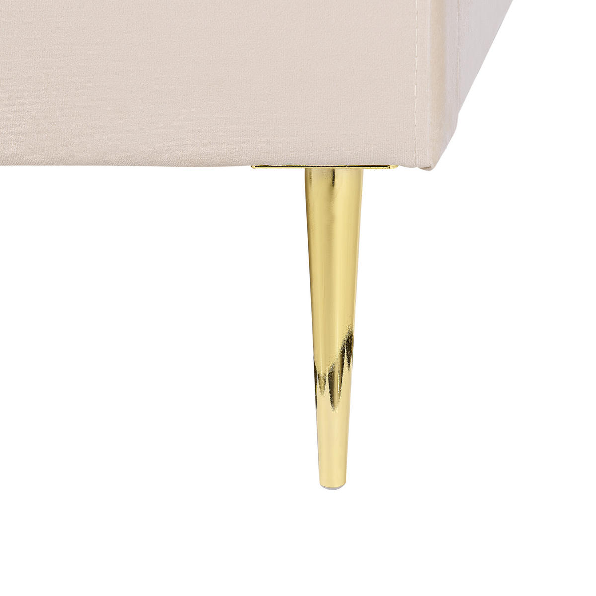 POLSTERBETT 180/200 cm Helles Beige Flayat - Beige/Goldfarben, Textil (180/200cm) - Beliani