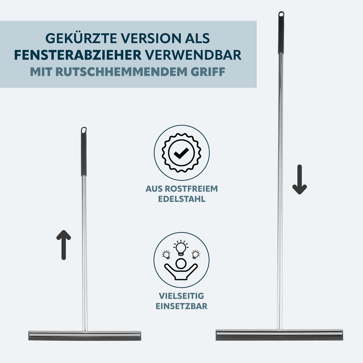BODENABZIEHER, silber, Metall - Edelstahlfarben, Metall (36/126.5/2cm) - bremermann
