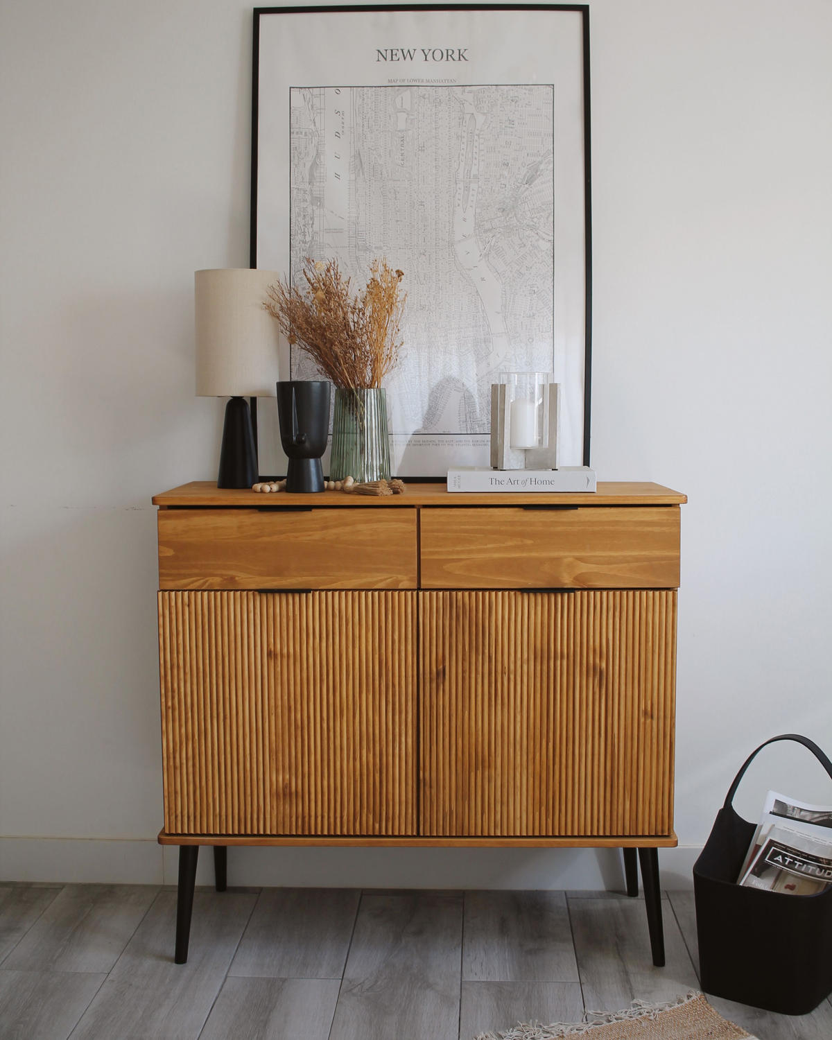 SIDEBOARD se 2 dveřmi Borovicové dřevo Hnědý Timmins - hnědá, dřevo (100/90/45cm) - Beliani