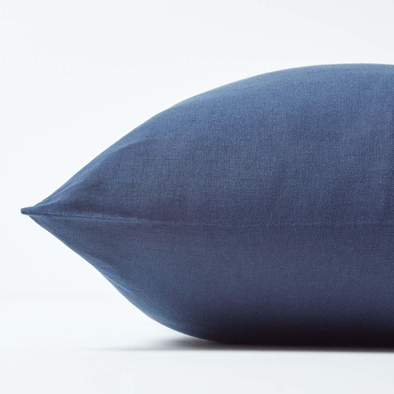 KISSENBEZUG Leinen - Dunkelblau, Textil (40/80cm) - Homescapes