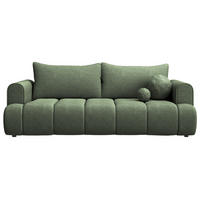 3-SITZER-SOFA Dandelino Grün mit Schlaffunktion - Schwarz/Grün, Kunststoff/Textil (250/90/112cm) - Selsey