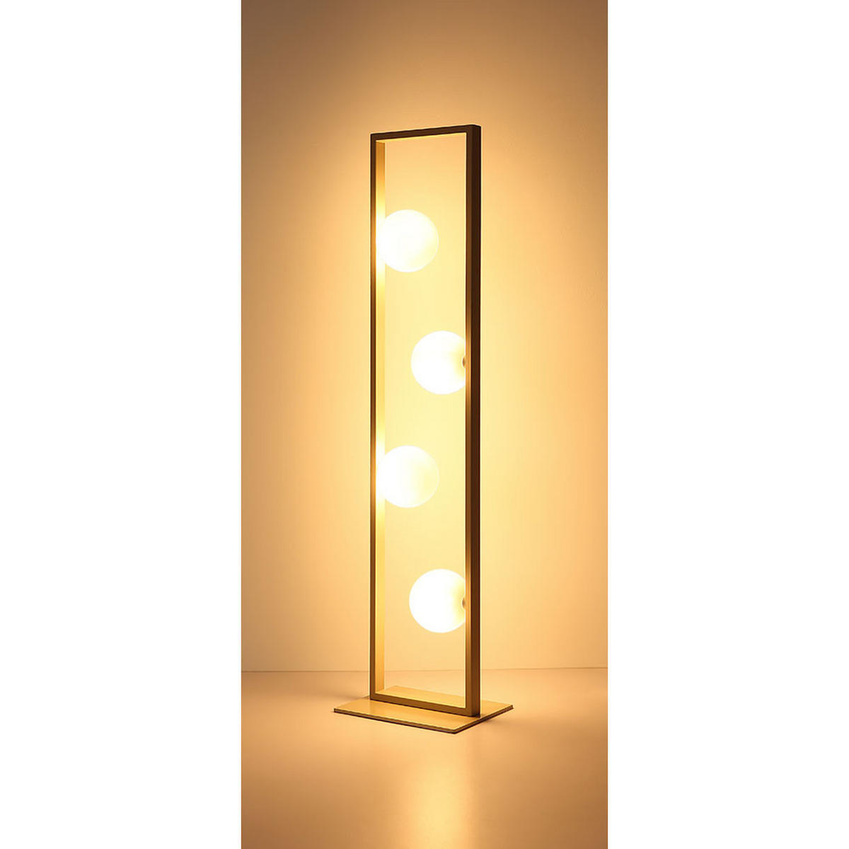 LED-STEHLEUCHTE NANDA - Bernsteinfarben, Glas (28/20/110cm) - Globo Lighting