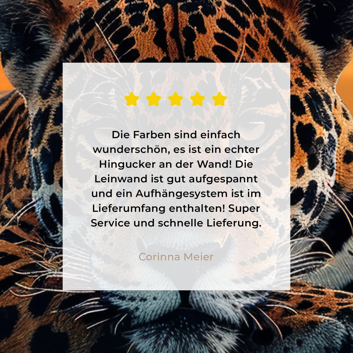 LEINWANDBILD Natur - Leopard - Tier - Sonnenuntergang - Modern 30x40 cm - Orange, Textil (30/40cm) - MuchoWow