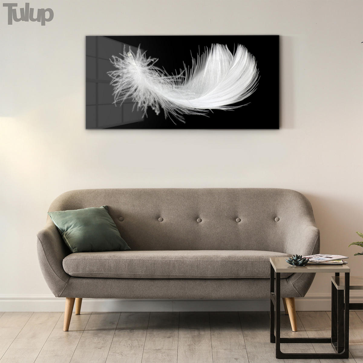 GLASBILD 140x70 cm Moderne Kunst - Schwarz, Glas (140/70cm) - TULUP