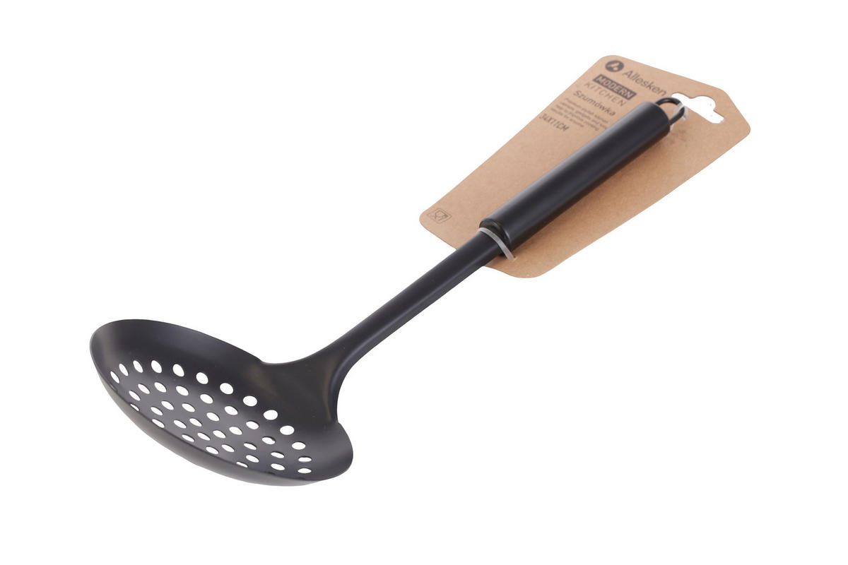 ABSEIHLÖFFEL Modern Kitchen Schwarz 34/11/2 cm Metall - Schwarz, Metall (34cm) - Mondex
