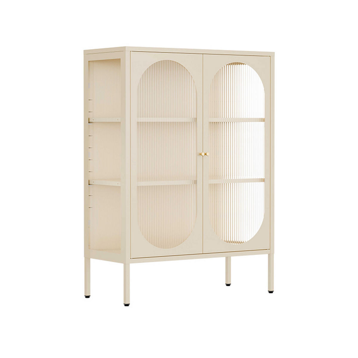 SIDEBOARD, Ekru - Weiß, Metall (35/110/80cm) - Oviala