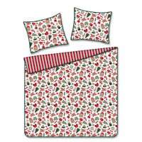 BETTWÄSCHE Baumwoll GINNO, 160x200 cm, Weiß, Winter Weihnachten Bettbezug, Weihnachtsdeko, Christmas, Weihnachtsmotiv - Weiß, Textil (160/200cm) - home&you
