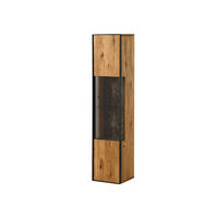 HÄNGEVITRINE Wildeiche 30x30x140 natur geölt STARNBERG #06 - Braun, Holz (30/140/30cm) - Massivmoebel24