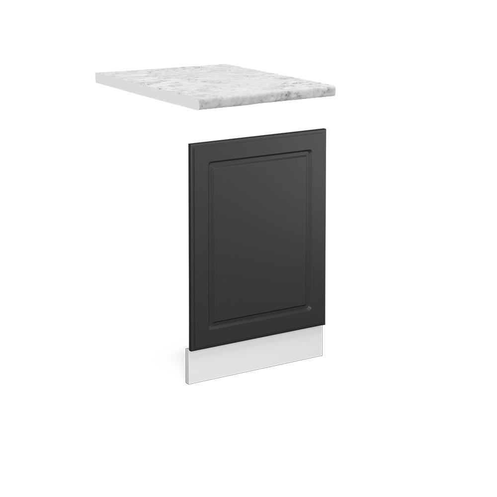 FRONTBLENDE R-Line Anthrazit Landhaus 45 cm, AP Marmor - Dunkelgrau/Anthrazit, Holzwerkstoff (45/57.2/1.6cm) - Vicco