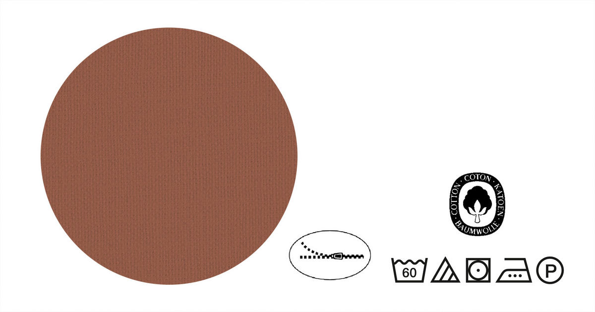 BETTWÄSCHE-GARNITUR Linon UNI kardinal, 155x220 cm + 80x80 cm - Dunkelrot, Textil (155/220cm) - biberna