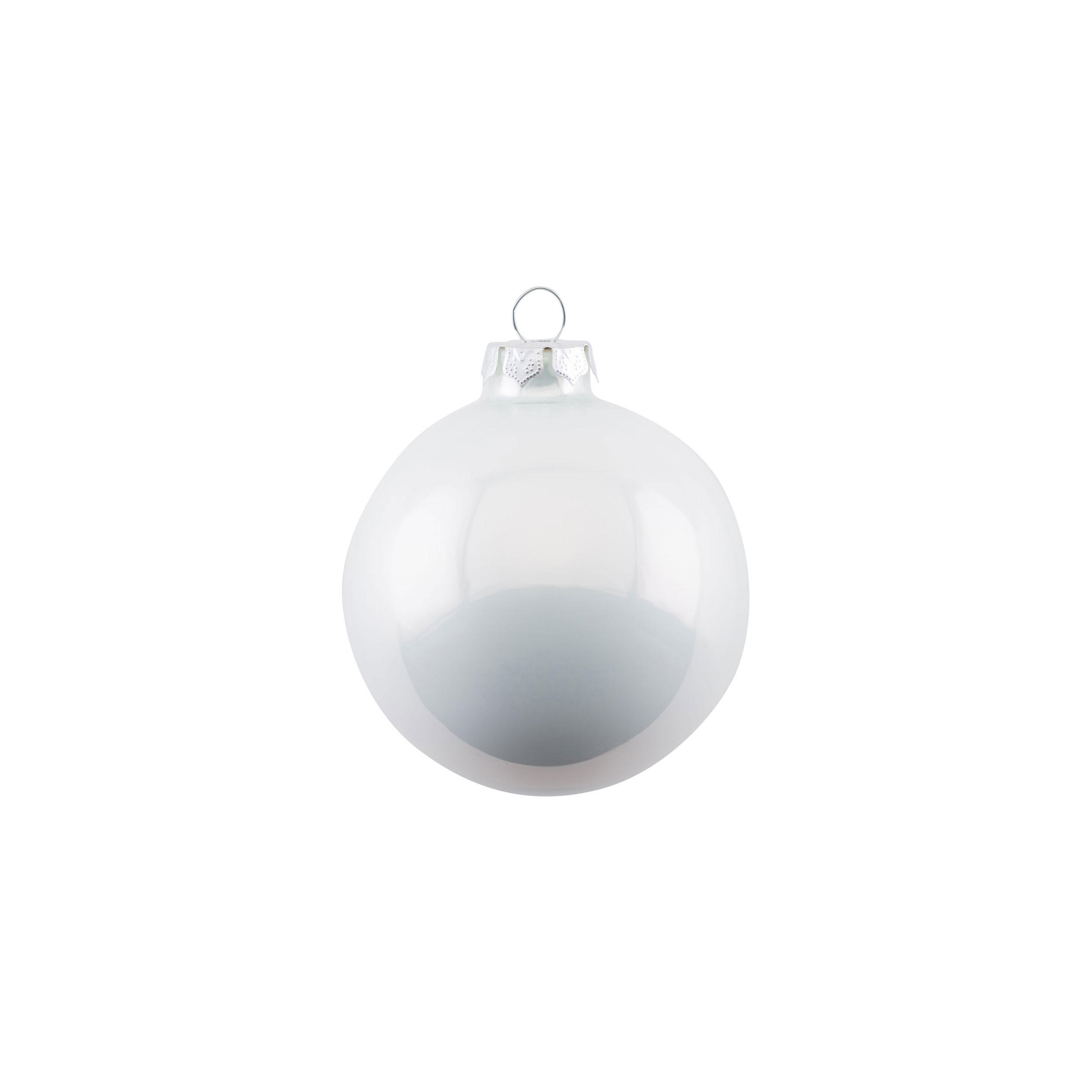 CHRISTBAUMKUGEL Opal, Glas, Weiß, Ø 6 cm - Weiß, Glas (6/1/6cm) - Gift Company