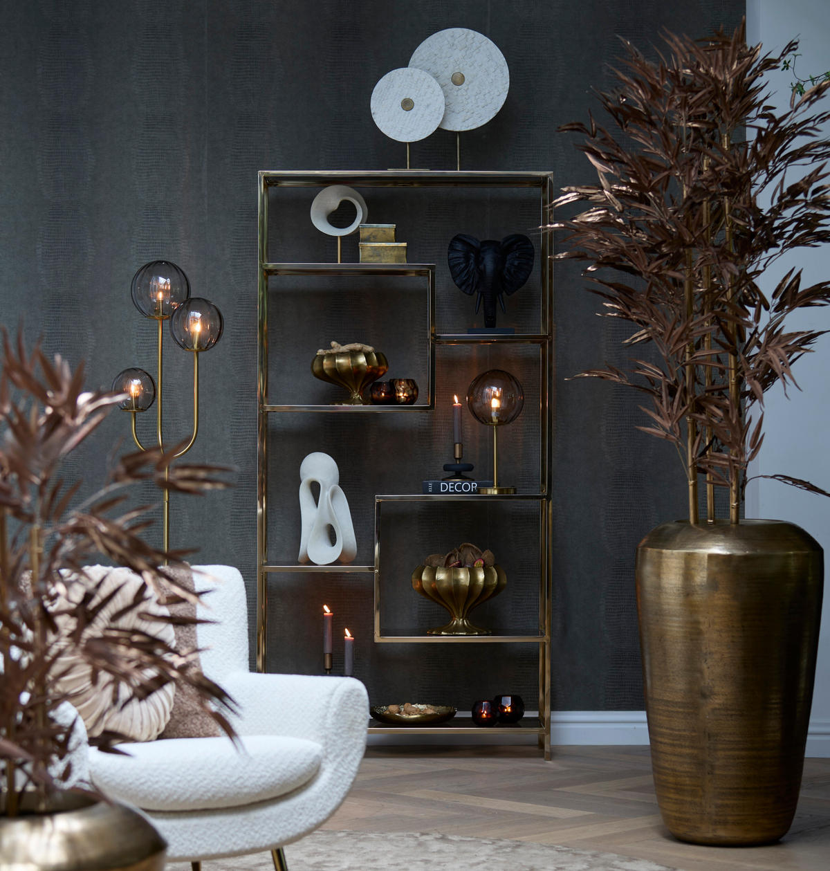 TOPF Mikie Bronze Ø18/31 cm - Bronzefarben, Metall (17/31/18cm) - Light & Living