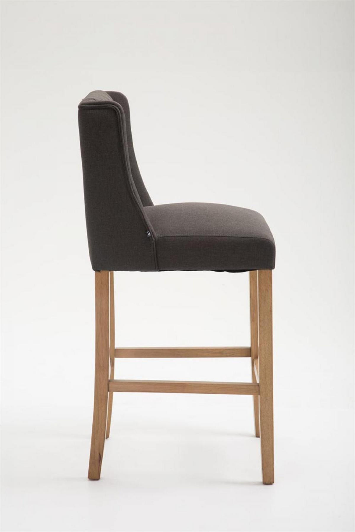 BARHOCKER Stoff dunkelgrau - Dunkelgrau/Naturfarben, Holz/Textil (56/111/51cm) - CLP