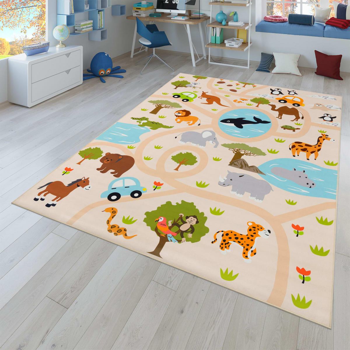 KINDERTEPPICH Bunt 160 x 220 cm - Multicolor, Kunststoff (160/220cm) - TT Home