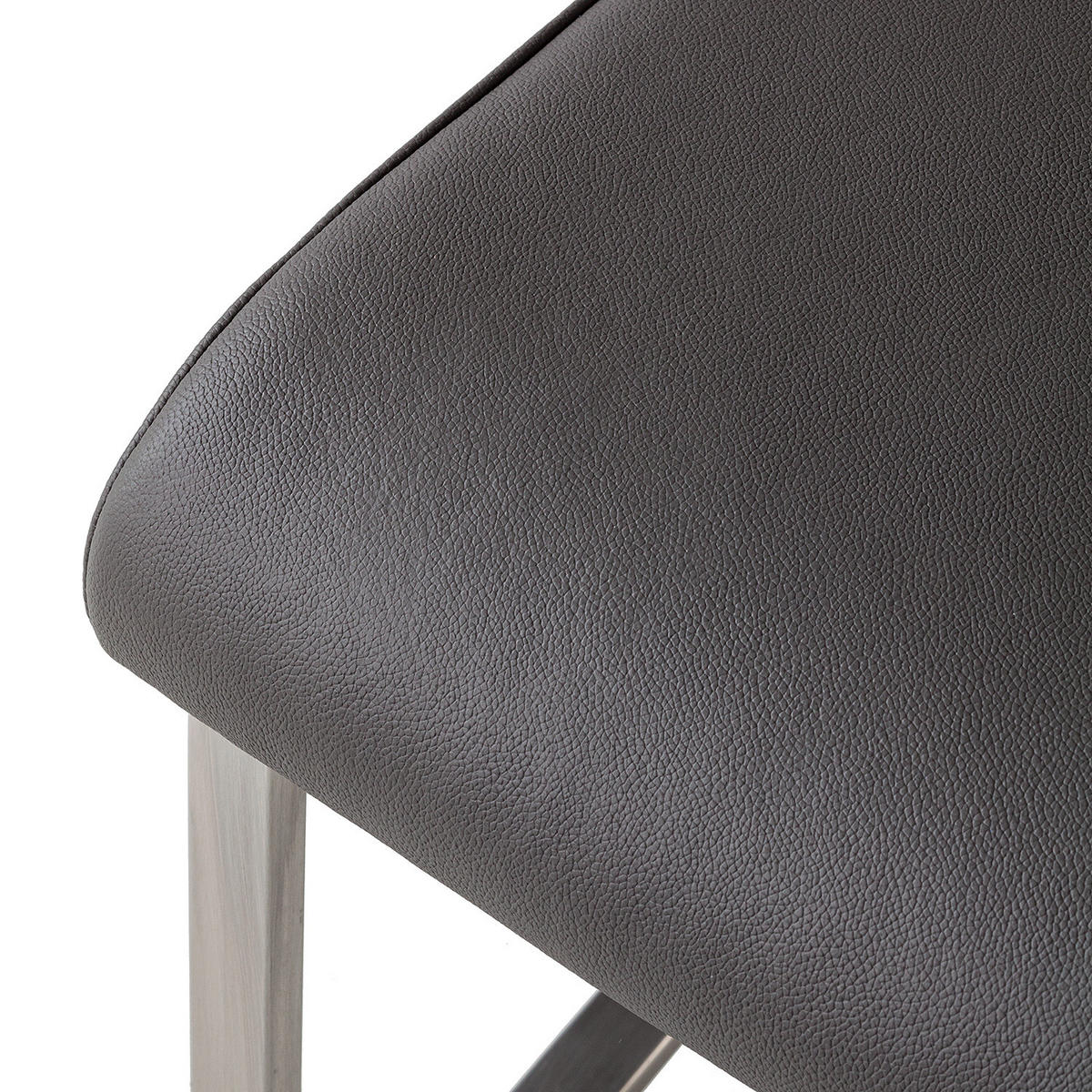 FREISCHWINGER - Grau, Leder/Metall (43/103/52cm) - home24