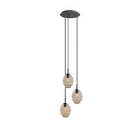 GALERIELEUCHTE Echos 3-flammig Klar Ø 18cm - Klar/Schwarz, Glas (18/18/20cm) - s.luce