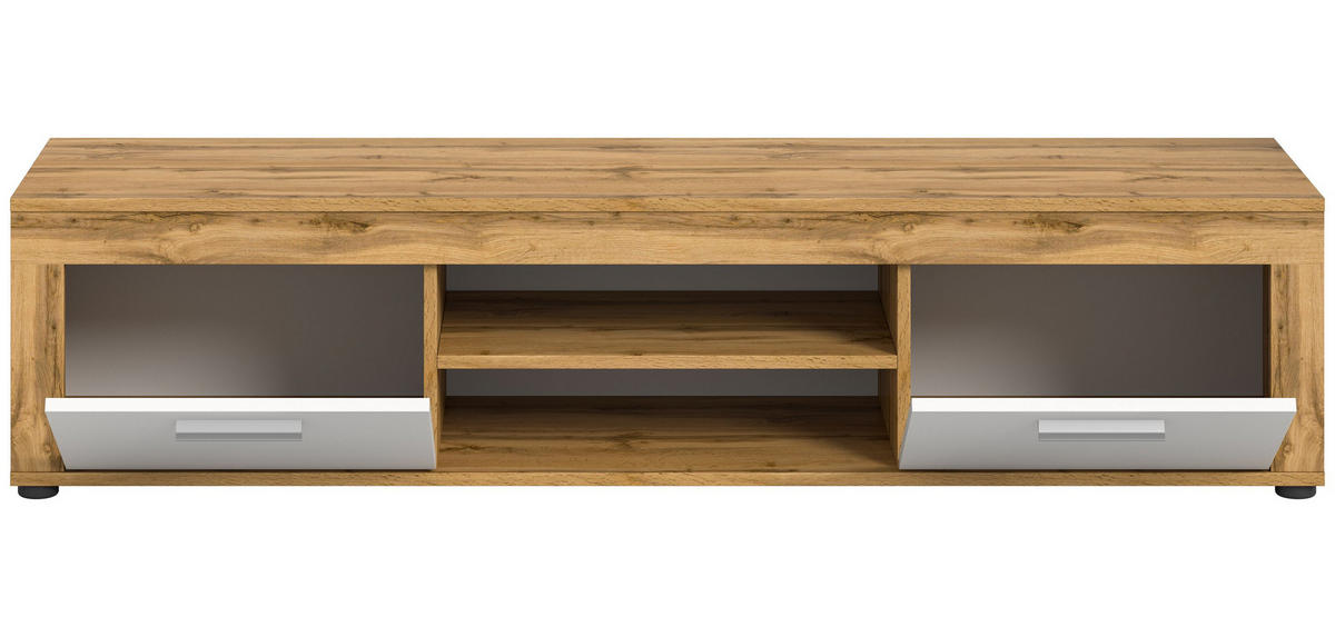 LOWBOARD JAM (B/H/T: ca. 160/37/40 cm) in Wotan Eiche Nachbildung/weiß - Eiche Wotan, Holzwerkstoff (160/37/40cm)