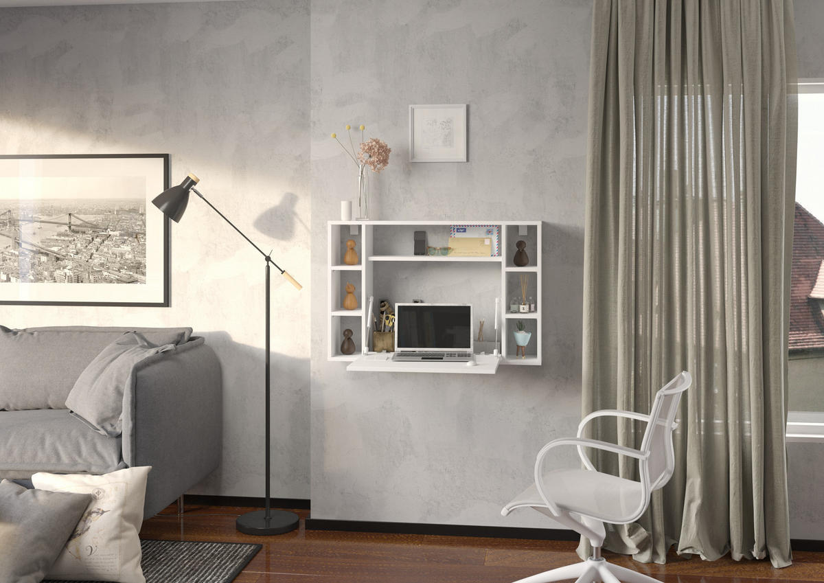 SCHREIBTISCH Weiß 94/62/62 - Weiß, Holzwerkstoff (62/94/62cm) - RAUMHIRSCH FURNITURE