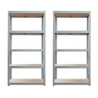 METALL-REGAL , S-free, Stahlregale 2er Set , 90x40x179, 175KG - Silberfarben, Metall (90/179/40cm)