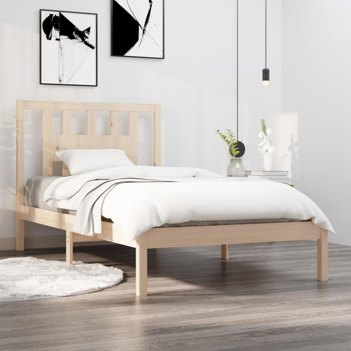 BETT Korn 100/205.5 cm - Braun, Holz (90/200cm) - Nettlife