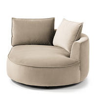 OTTOMANE - modular - Beige/Schwarz, Kunststoff/Textil (126/82/154cm) - home24