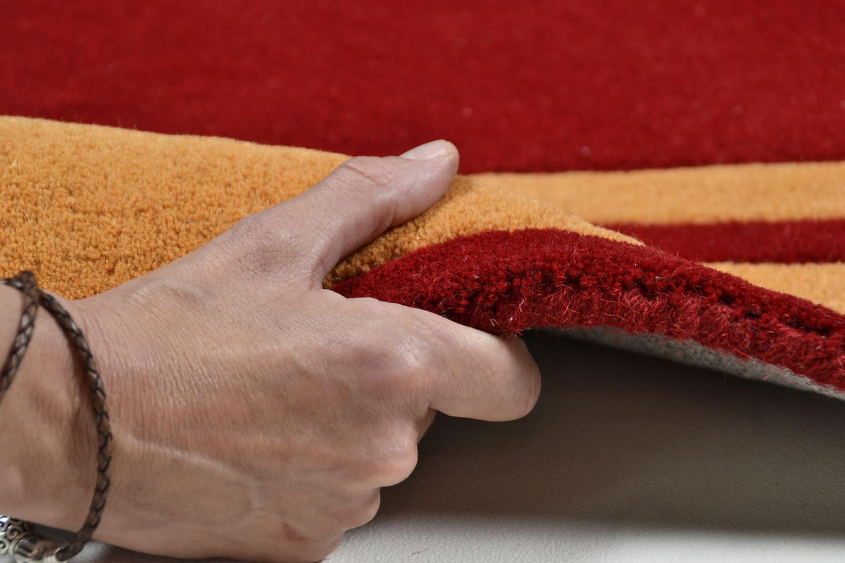 HANDTUFTTEPPICH Hawai 290x390 cm - Rot, Textil (290/390cm) - THEKO